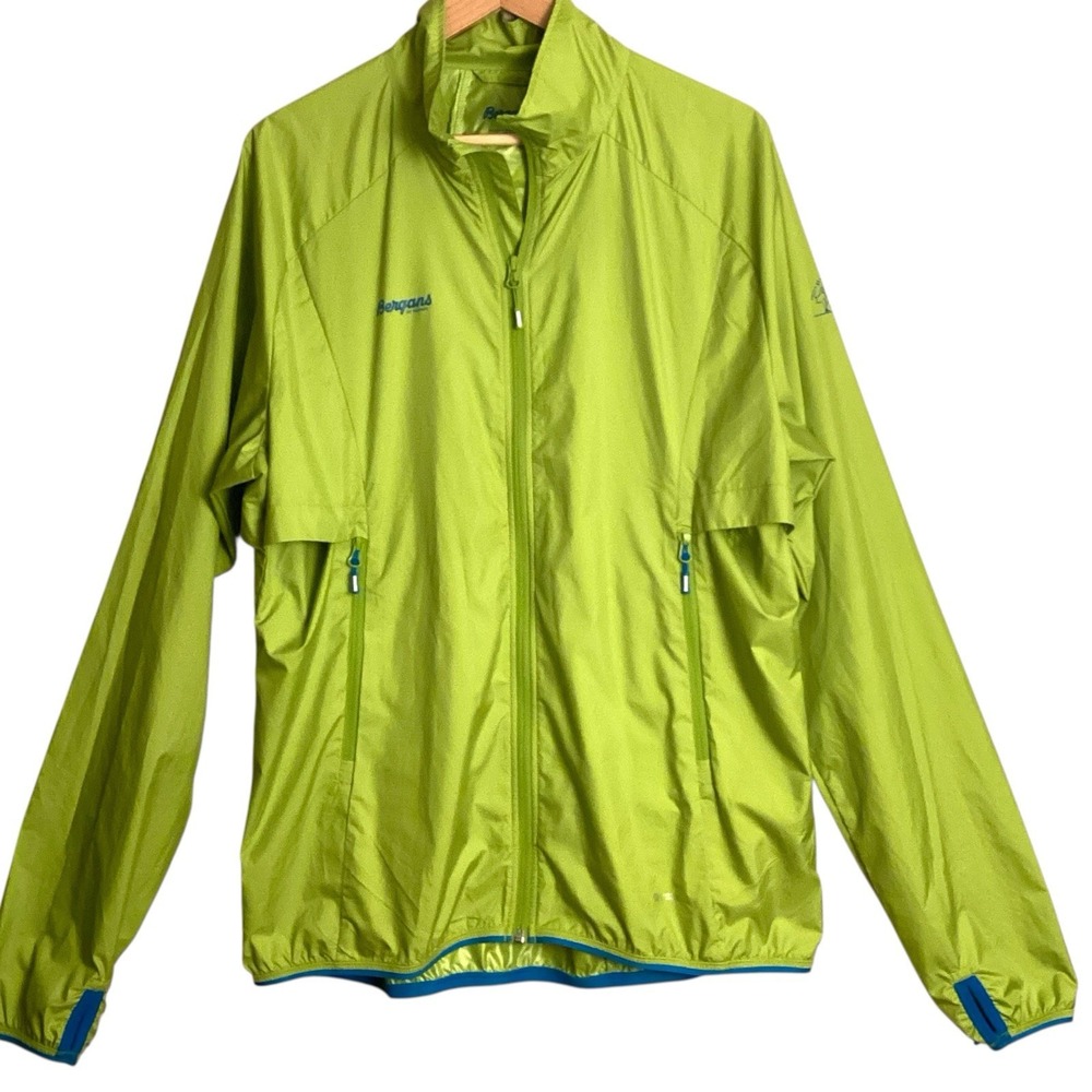 Bergans of Norway Men's Pertex Classic Eco Windbreaker Neon Green Lightweight XL